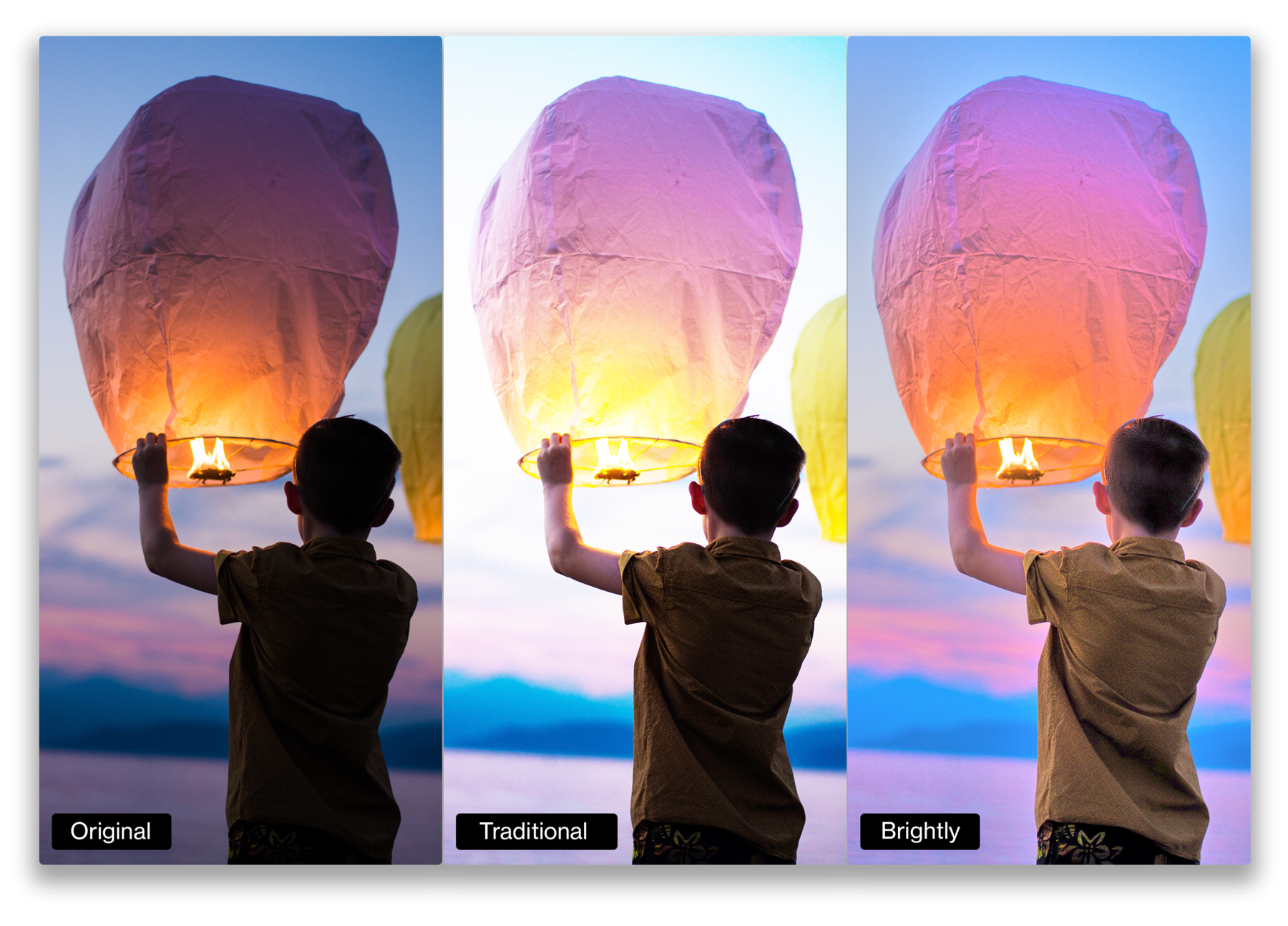 Comparison of Brightly Pro versus traditional brightness adjustment