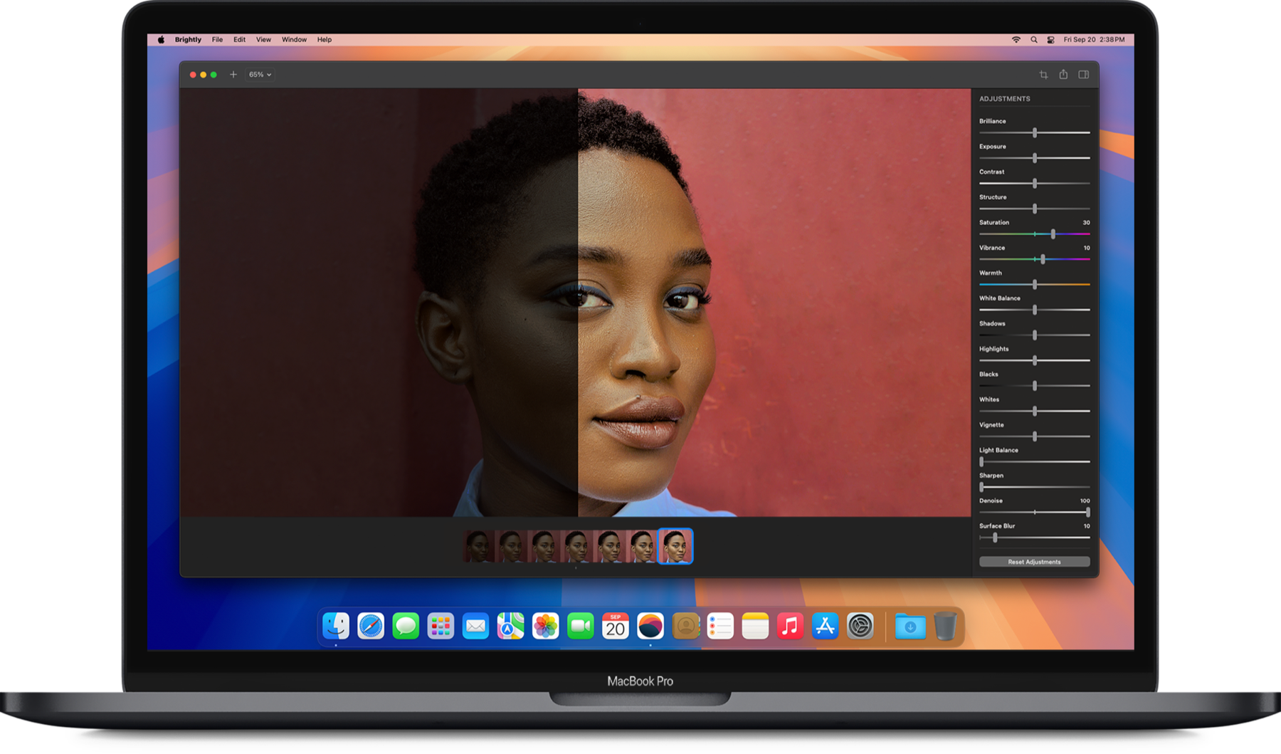 Brightly Pro running on macOS Sequoia