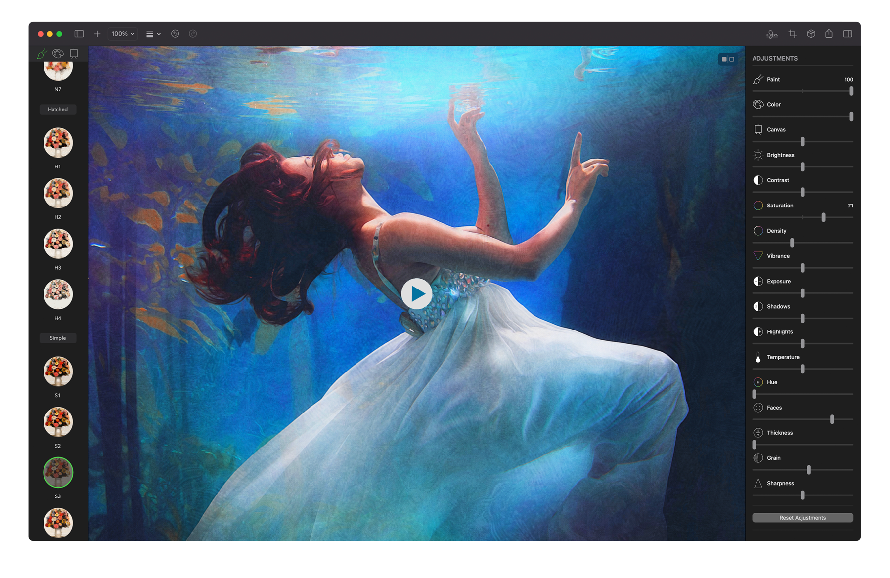 Video painting in Brushstroke Pro